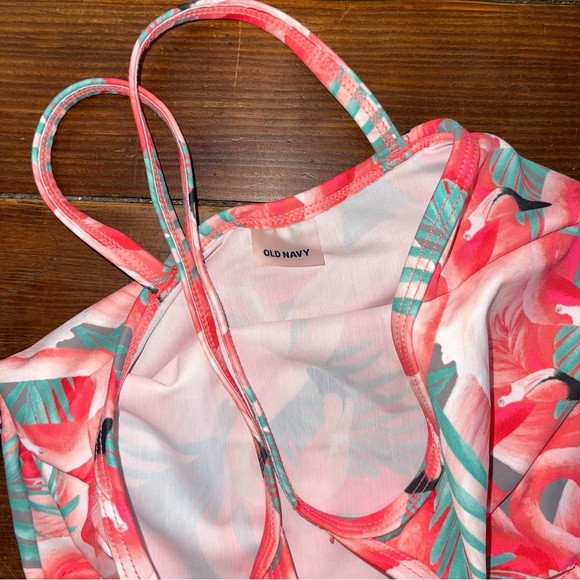 Striped and Flamingo Print Swimsuits 5T - Picture 3 of 6